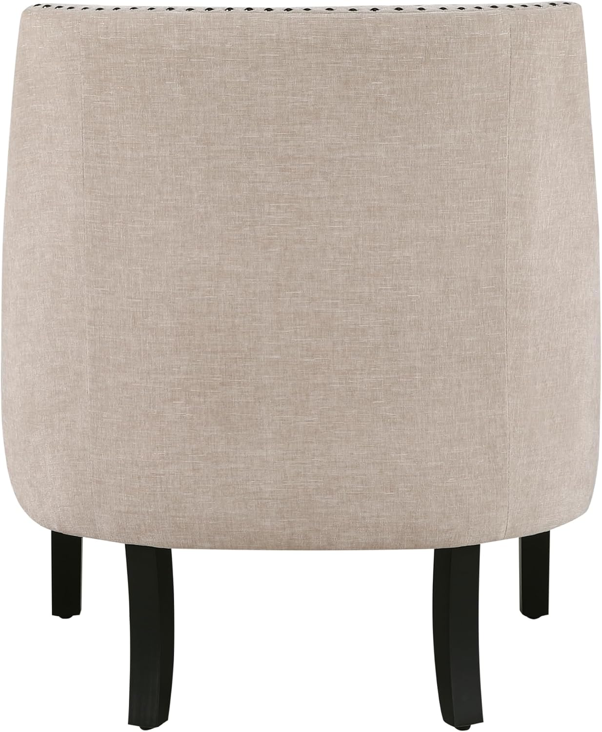 Lexicon Accent Chair Reading Chair Comfy Chair for Bedroom, Upholstered Armchair with Solid Wood Frame, Tufted Cushion Nail Head Trim, Single Sofa Chair for Living Room, Office, Taupe Chenille