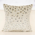 Alerfa Green Brown Floral Throw Pillow Cover 20 x 20 Inch Cut Velvet Sqaure Luxury Decorative Pillow Cover for Couch Living Room Bedroom