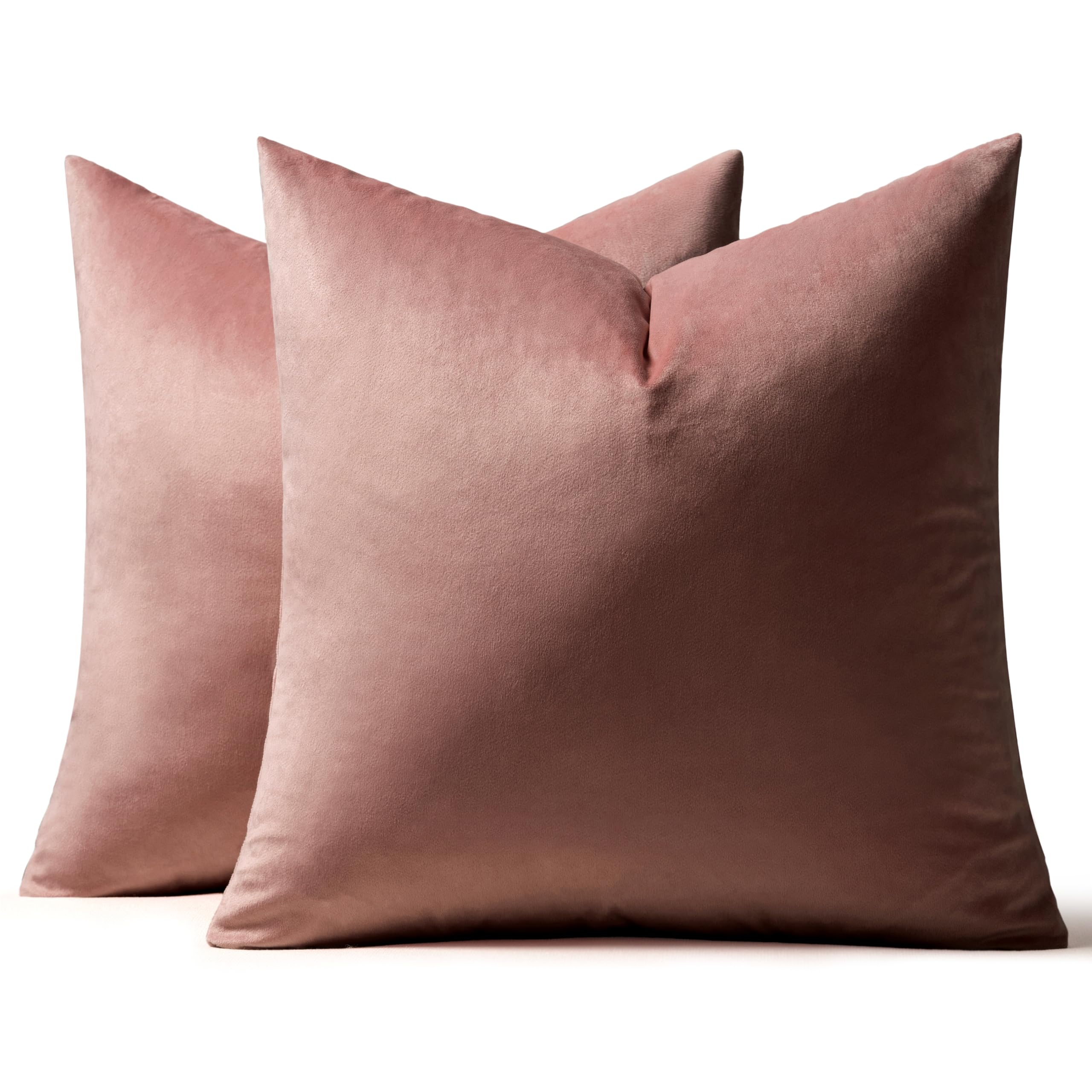MIULEE 20x20 Inch Velvet Throw Pillow Covers, Pack of 2 - Dark Blue, Super Soft Decorative Square Cushion Cases Modern Luxury Home Decor for Sofa, Couch, Bed, Chair with Invisible Zipper