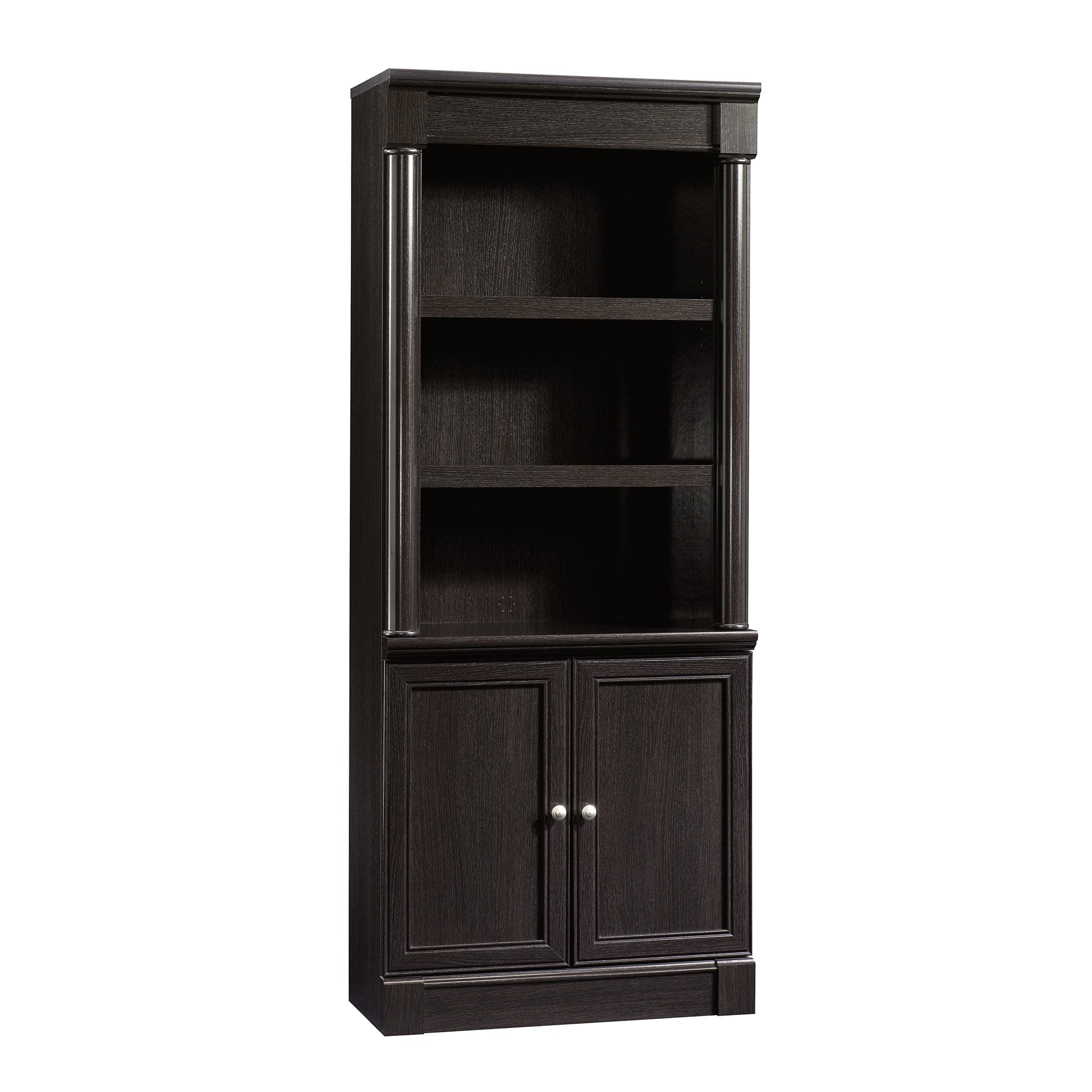 Sauder Palladia Bookcase with Doors, Multiroom Storage, Library Bookcase, Vintage Oak Finish