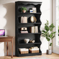Tribesigns 70-Inch Tall Bookcase, 5-Tier Open Bookshelf with Unique Curved-Edge Design, Wooden Vintage Free-Standing Display Shelves with Storage for Living Room, Home Office, Bedroom